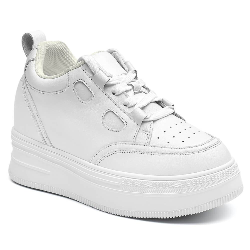US5 CHAMARIPA 10cm/4" Elevator Shoes Height Increasing women white Sneaker